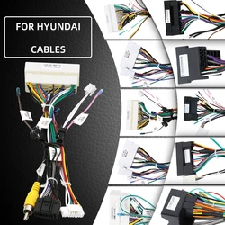 For HYUNDAI KIA series cables Car Radio Android Stereo audio screen multimedia video player navigation MP5 16 Pin Harness2
