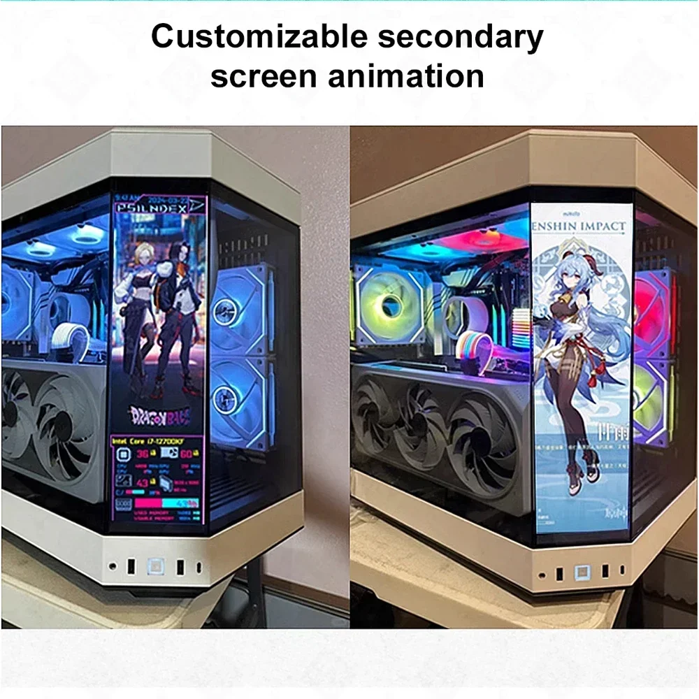 Y70 Y60 DIY LCD Data Monitoring 12.6 Inch Display Screen 1920x515 Resolution Dynamic Auxiliary Screen MOD Without PC Box