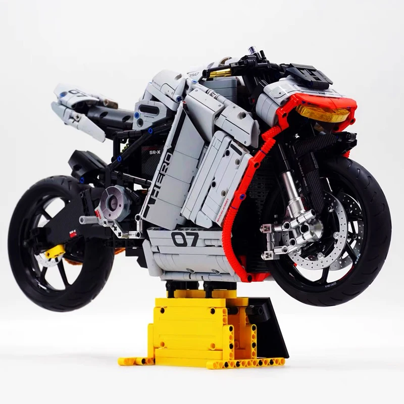 City Speed Technical Racing Motorcycle Building Blocks Model High-Tech Motorbike Assemble Bricks Toys For Boy Birthday Gifts MOC