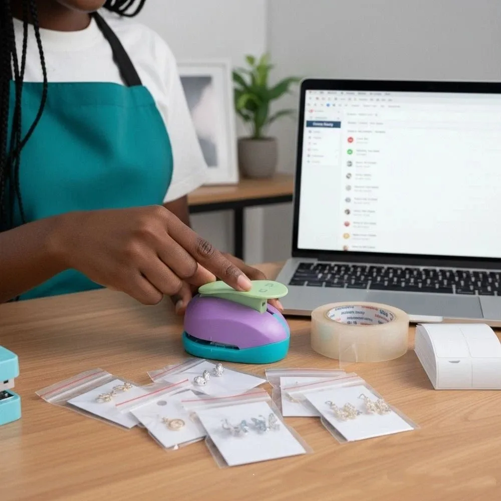 Random Color Earring Card Puncher DIY Projects Labor-saving Hole Punch Durable Versatile Function Necklace Display Card Punch