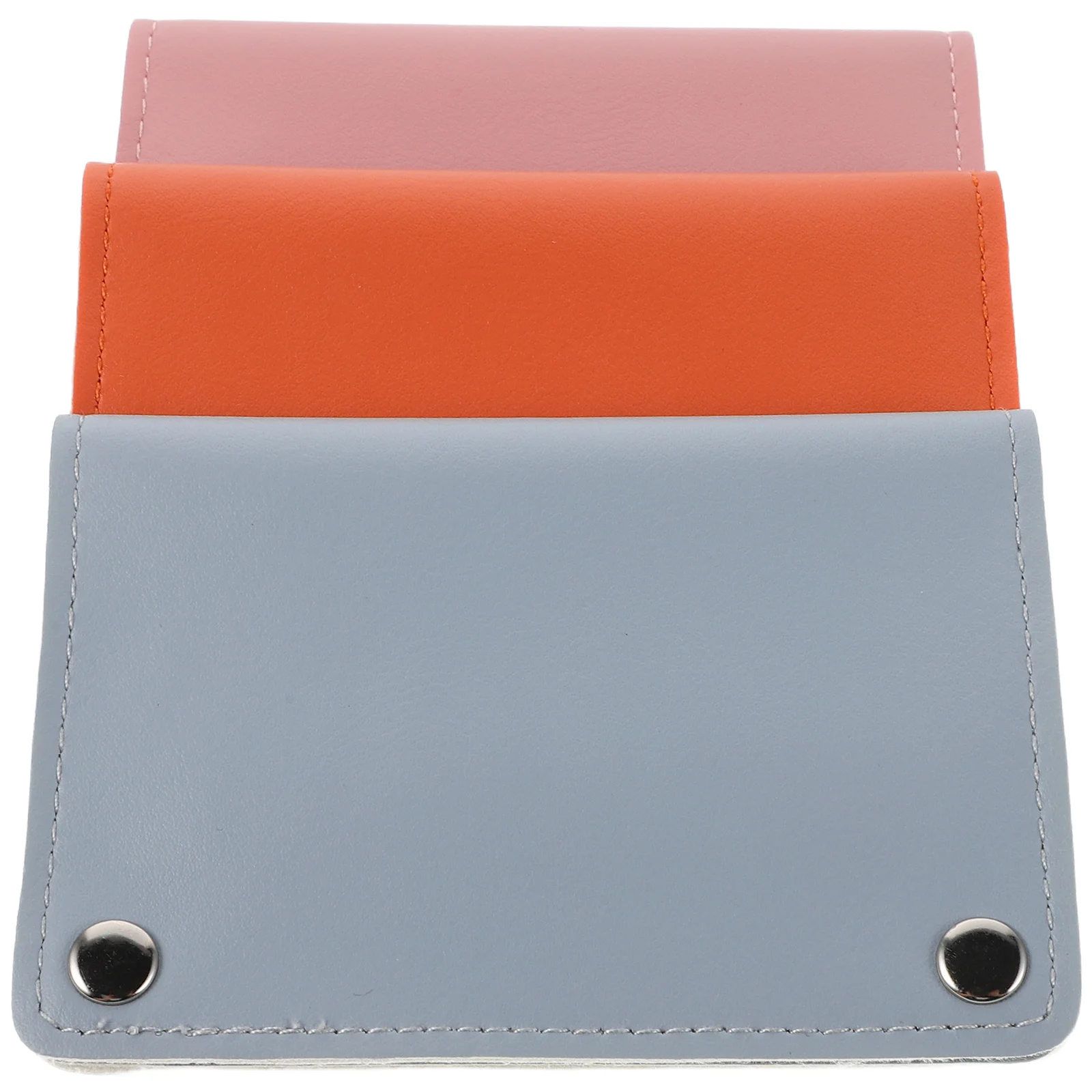 

3pcs Nail Tool Organizer: Portable Drill Bit Holder Case Snap Closure Blue Pink Orange Nail Art Storage Box Protective Lining