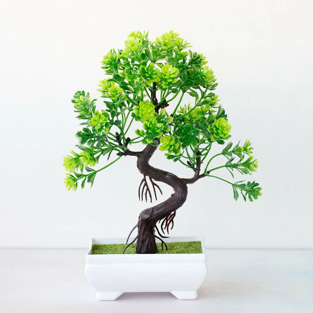 

Artificial Plants Bonsai Small Tree Pot Fake Plant Flowers Potted Ornaments For Home Room Table Decoration Hotel Garden Decor