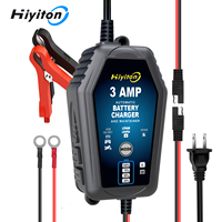 Hiyiton 3000mA 6V 12V Smart Battery Charger for Trickle Lithium LiFePO4 Lead-Acid Batteries Automatic Car Motorcycle Charger