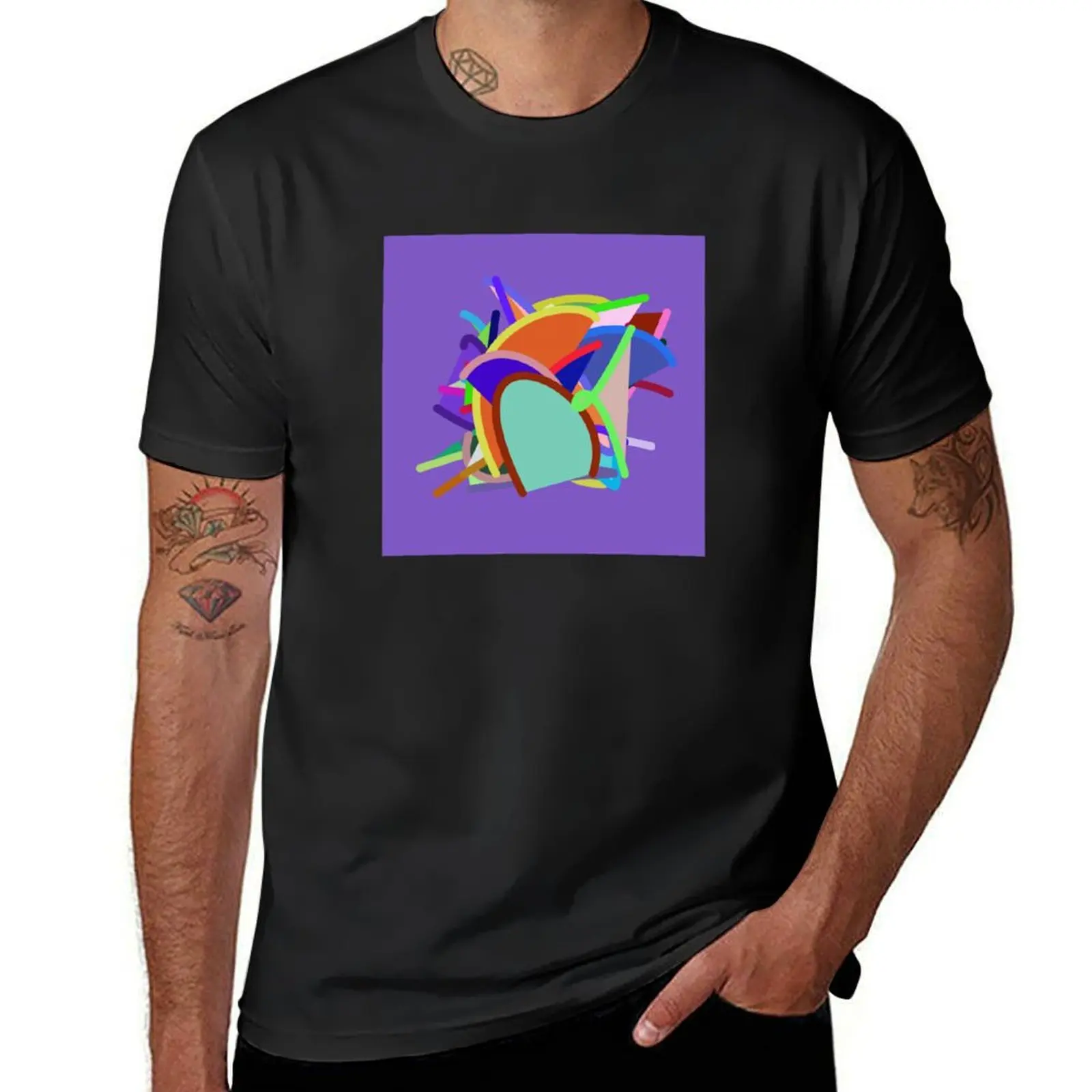 Dancing Colors 14. Colorful Dynamic Art. Joyful Abstract T-Shirt funnys new edition plain t shirts men