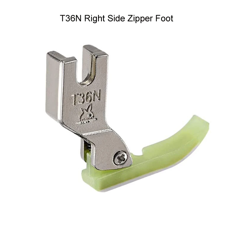 T36LN T36N Narrow Zipper Foot/Cording Foot with Plastic Bottom for Industrial Single Needle Lockstitch Sewing Machine Accessory