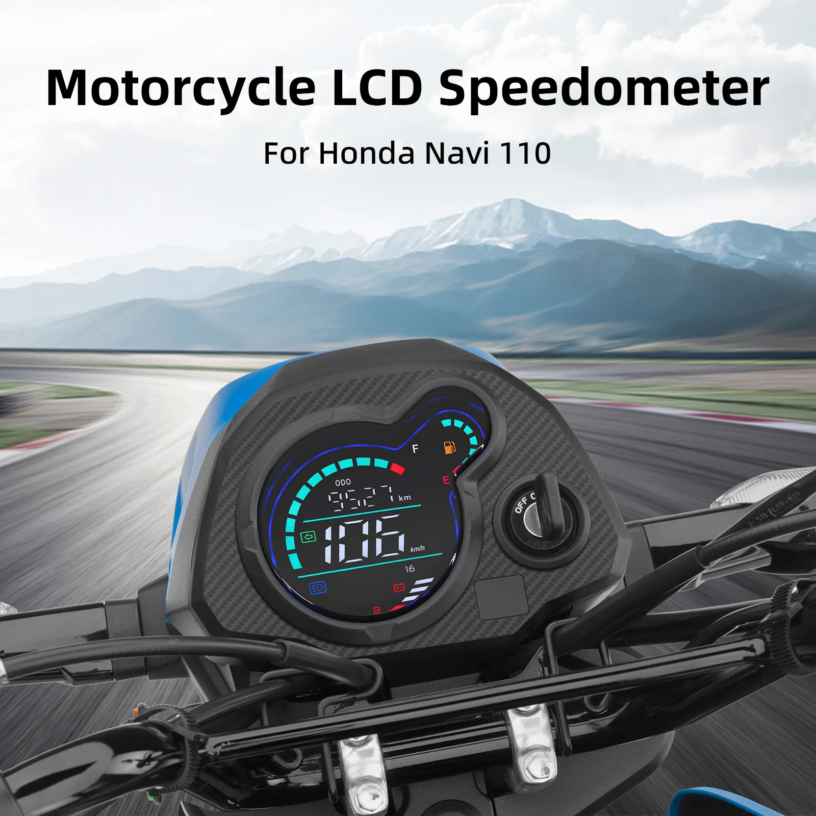 Digital Meter Motorcycle Digital Speedometer Navi LCD Odometer For Honda Navi 110 Navi110 Motorcycle Tachometer with Gear