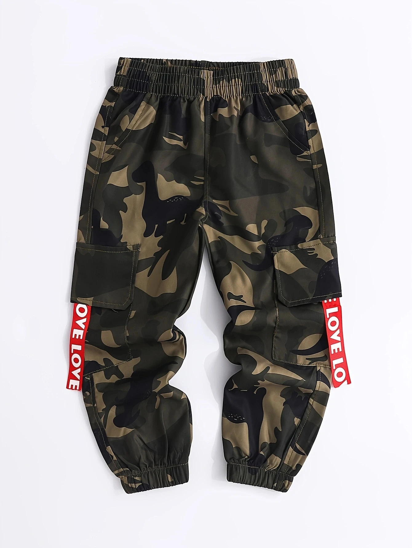 Boys Camo Cargo Pants - Relaxed Fit, Multiple Flap Pockets, Ideal for Casual Outdoor -Comfort Clothing for Kids