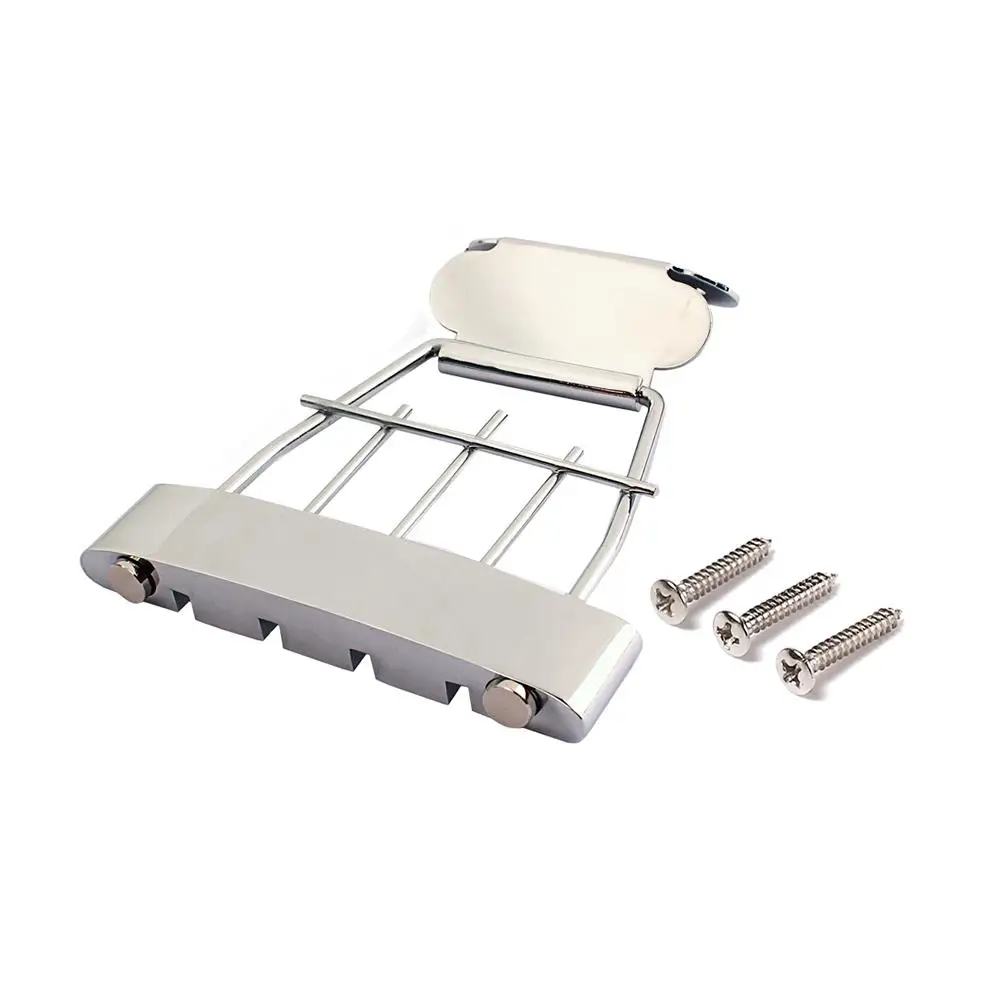 

Four String Tailpiece Bridge for Archtop Guitar Tailpiece Sturdy Steel Zinc Alloy Guitar Parts