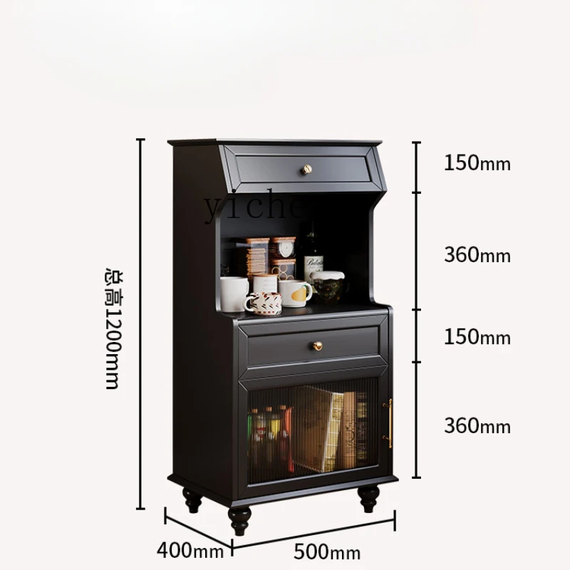 

Tqh Vintage Sideboard Cabinet Wall Integrated Cupboard Restaurant Storage Coffee Machine Tea Cabinet