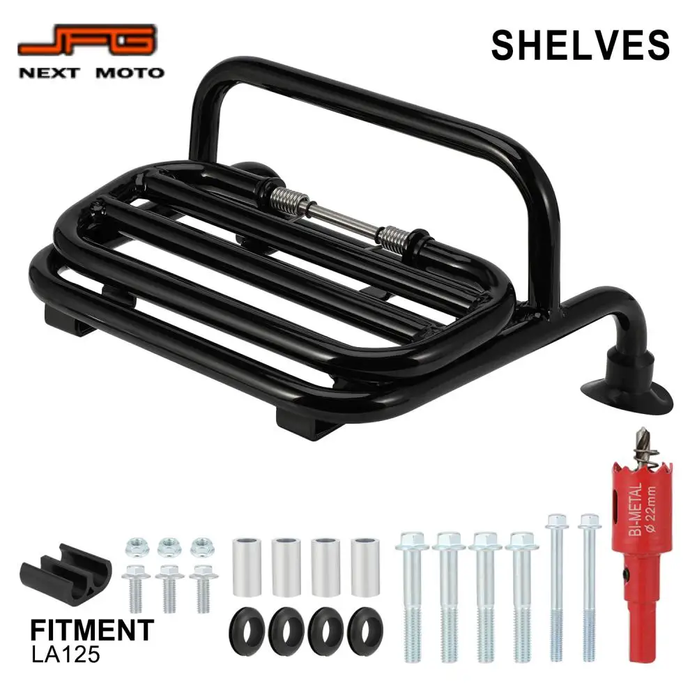 For LA125 Front Luggage Storage Box Support Carrier Cargo Tail Bag Holder Suitcase Shelf Electric Dirt Bike Motorcycle