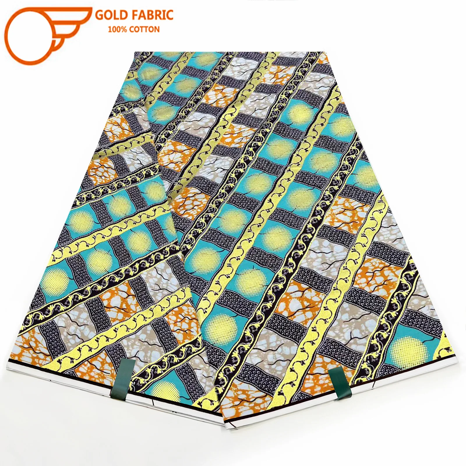 

New Golden Wax Fabrics Veritable Gold Wax Print African Real Wax Fabric Ankara Wax Ghana Nigeria Style Pagne For Sewing LA8