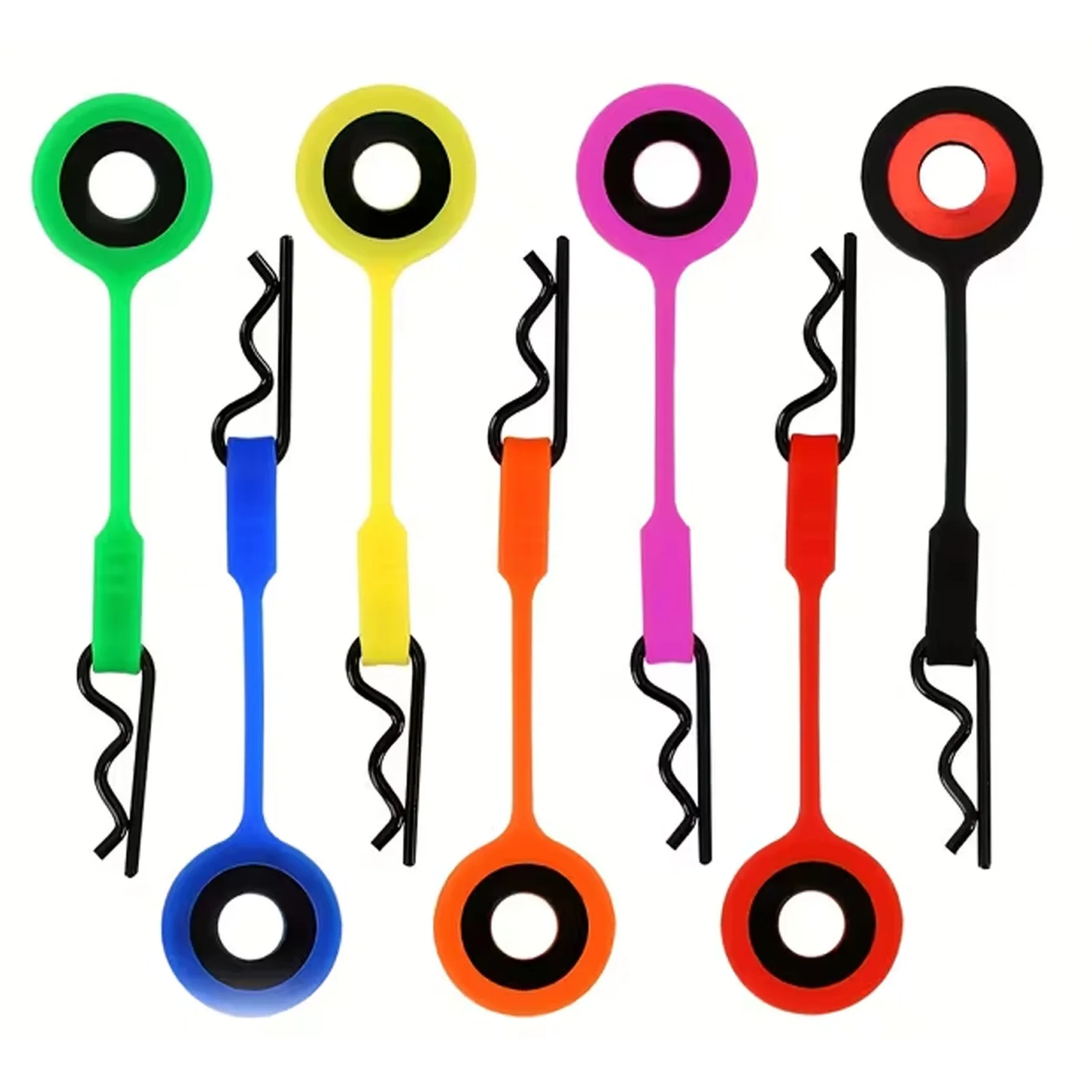 RC Body Clips Pins with Silicone Pull Tabs, Easy Removal Body Shell Retainer for 1/8 1/10 1/12 Scale RC Car Truck Buggy Crawler