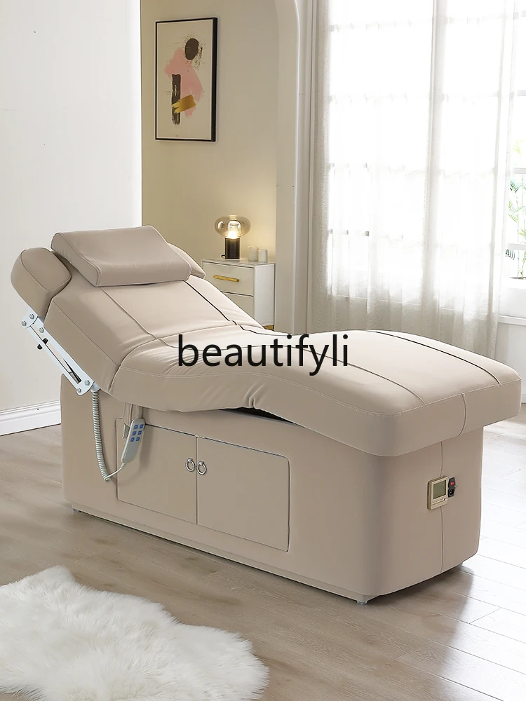 Electric beauty bed Multifunctional constant temperature heating Spa latex massage treatment bed