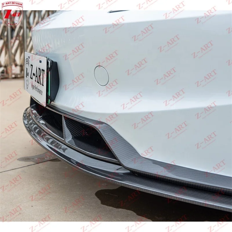 Z-ART Model 3 طقم هيكل من ألياف الكربون الجافة لطراز Teslas 3 Prepreg ألياف الكربون Aerokit لـ Teslas 3 2023+