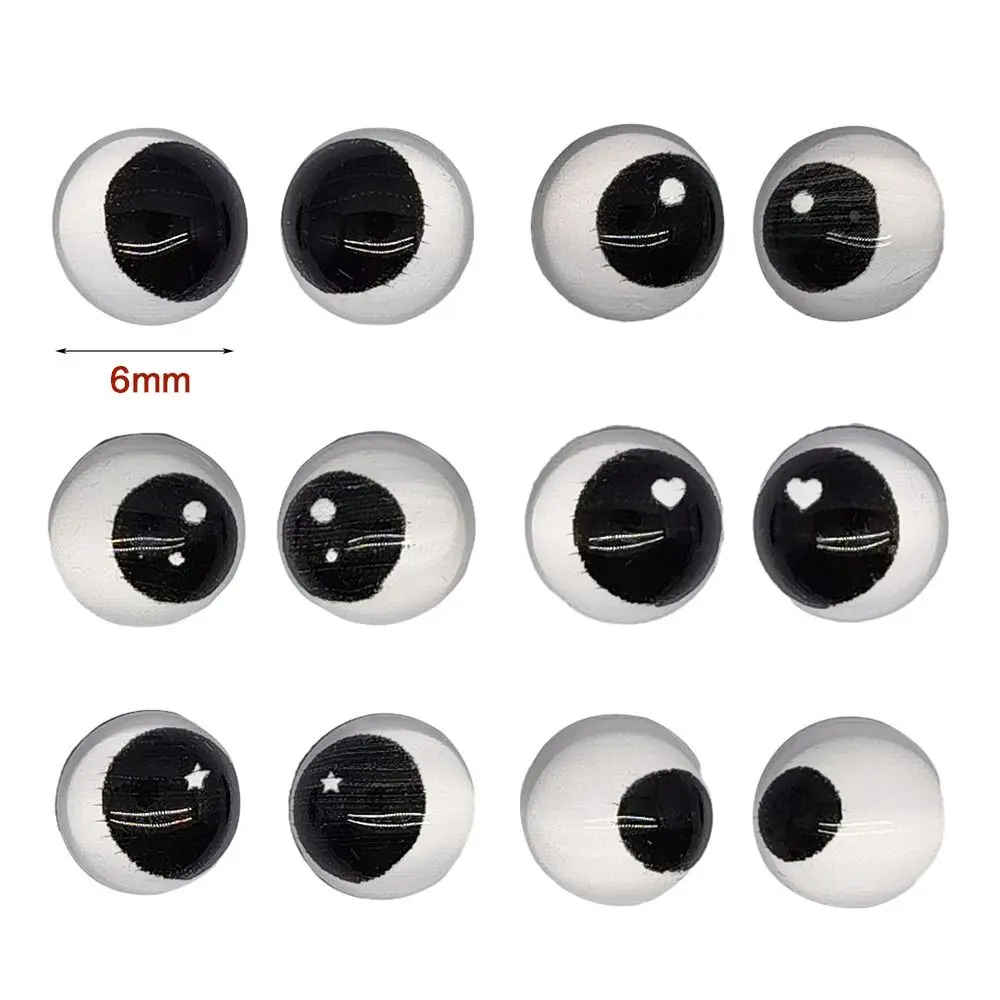 10PCS 6mm New Lolita Dolls Eyeballs Animal Accessories Glass Dolls Eyes Toy Funny DIY Crafts Time Gem Doll Accessories Kids Toy