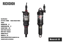 ROCKSHOX MONARCH XX AIR Shock EYE TO EYE / ST165x38,184x44,190x51,200x51 Mountain bike shockRear Shock Bicycle Bike Air Shock