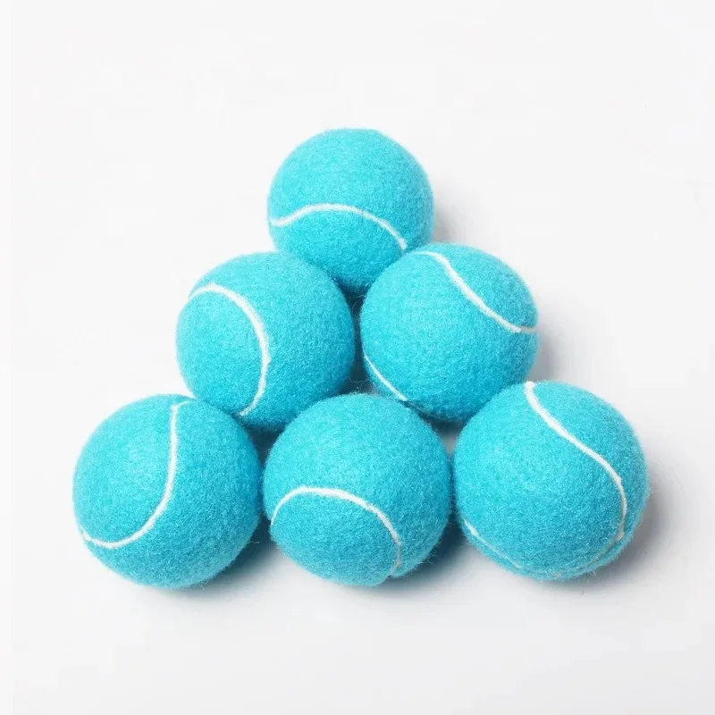 6pcs Pack Color Tennis Balls Starndard 2.5inch Polyester Felt Dog Tennis Balls Advanced Training Tennis Ball