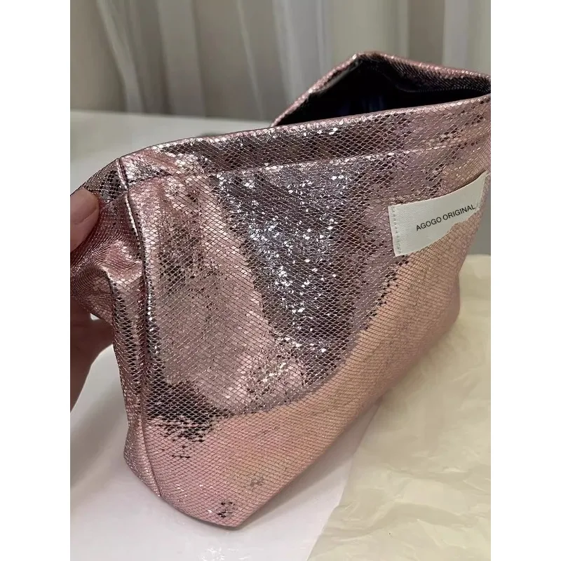 Große Kosmetiktasche mit Dynamischem Design, Einfache Aufbewahrungstasche für Toilettenartikel, Neu und Original – Detail 1