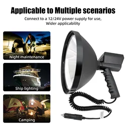 9 Inch 35W Searchlight Hunting Spotlights Waterproof Flashlight Camping Lantern Portable Lighting High Power Flashlight