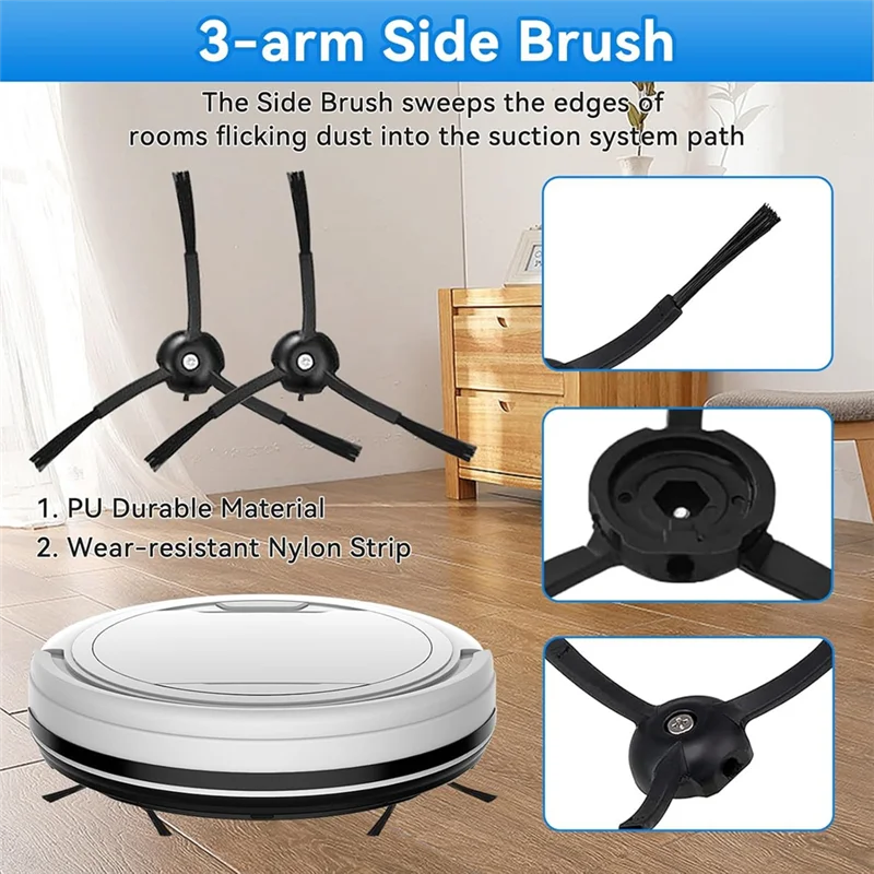 M17K - Części zamienne do Roborock S8 Pro Ultra: szczotka główna, szczotki boczne, filtry HEPA, nakładki mopujące, worki na kurz