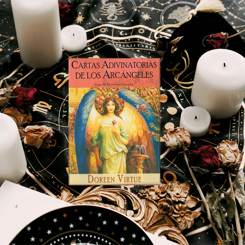 Divinatory Cards Of The Archangels - Set of 45 cards and  guide book  Spanish Edition board games in Tarot divination cards