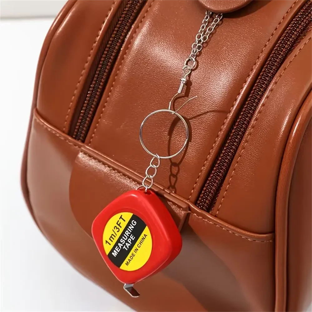 1pcs Mini Portable Sewing Tailor Fabric Ruler Retractable Soft Ruler with Keychain Measurer