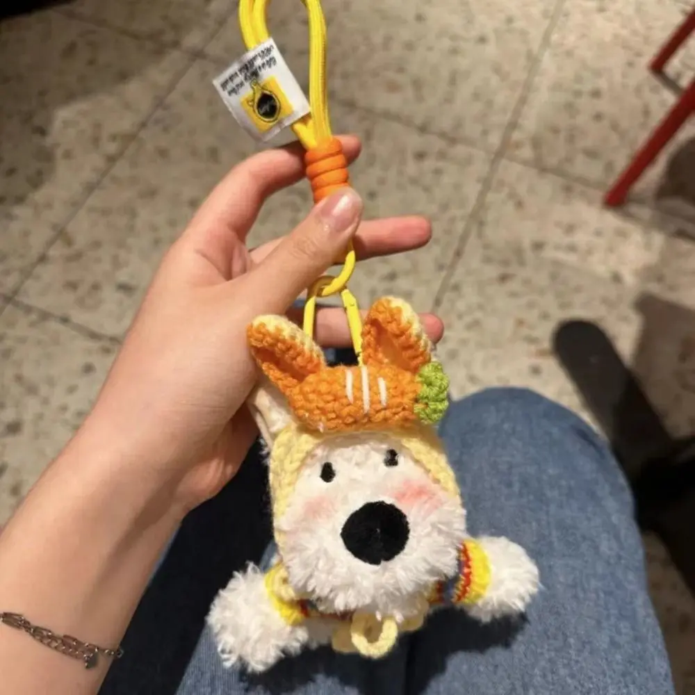 Colgante de bolso de las Tierras Oeste de peluche, Animal de dibujos animados, muñeco de cachorro de peluche antipérdida, llavero de peluche, colgante de coche bonito, colgante de bolso