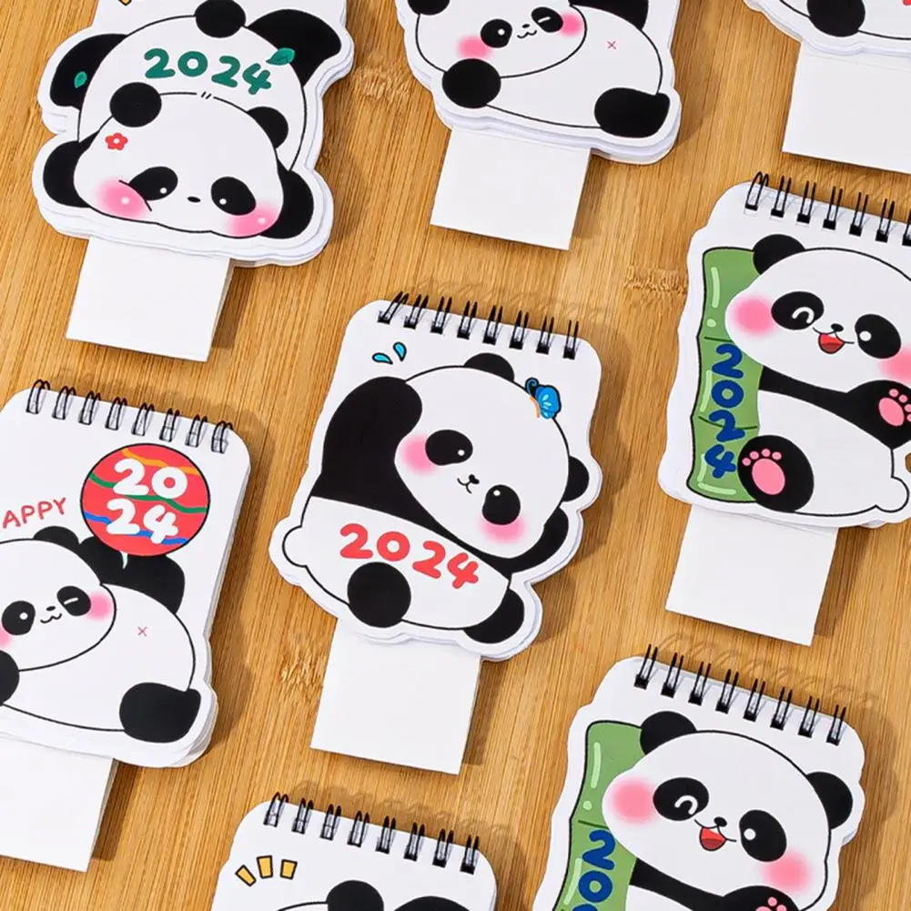 Calendario da tavolo per studenti calendario da tavolo Stand Out 2024 calendari da scrivania modello Panda carino anno accademico in piedi per la casa