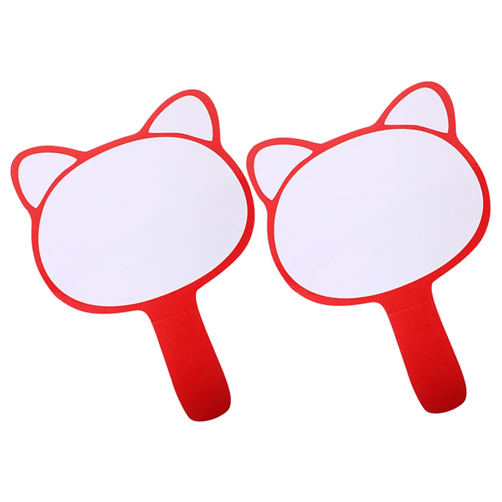 

2Pcs Portable Handheld Whiteboards Single Side Dry Erase Scoring Paddles Mini Boards for Game Score Judges Voting Writing