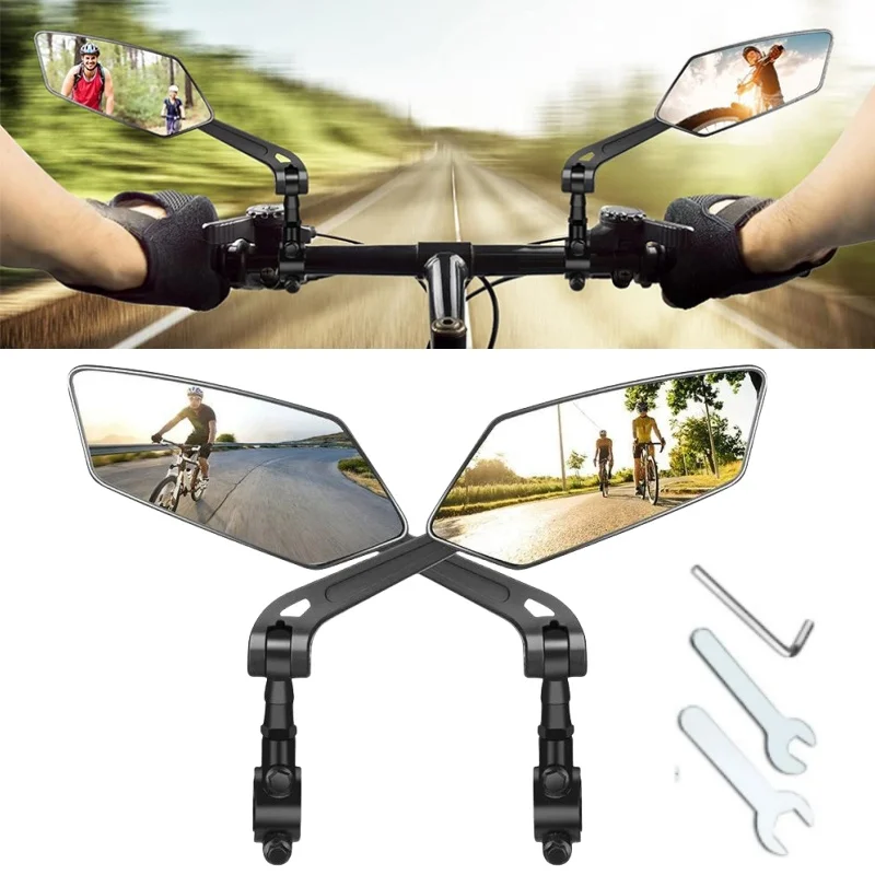 

Заднее зеркало для велосипеда VIew 360° ° Вращающееся заднее зеркало MTB, расширенное, большое зеркало для дорожного велосипеда, аксессуары для велосипеда