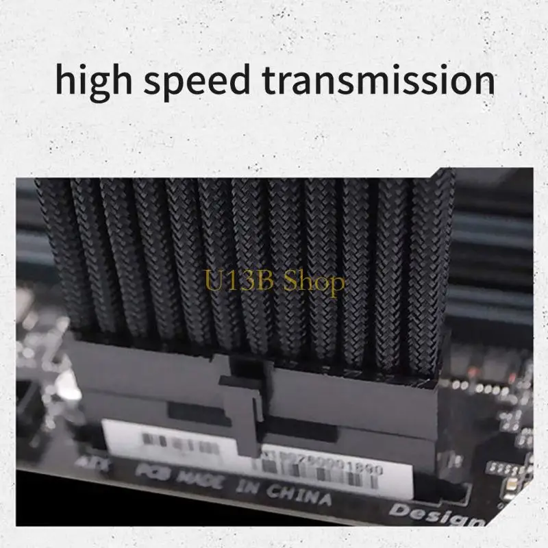 U13B Модульная мощная плетеная кабельная растяжение настройка ATX24PIN PCIE 8PIN ЦП 8PIN с расческами