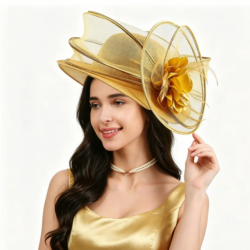 oversized bridal Wedding Woman Tea Party Horse Racing Hats for parties and fashion shows Exaggerated stage photo props