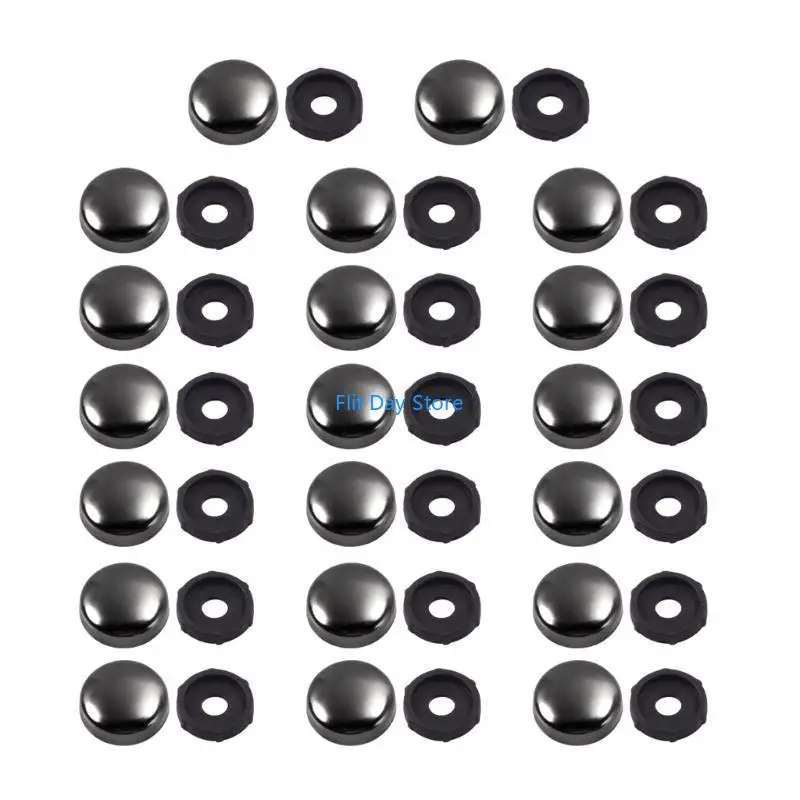 F92C 20Pcs 16mm Mirror Screws Caps Decorative Mirror Fixing Screws Plastic Washer view 5