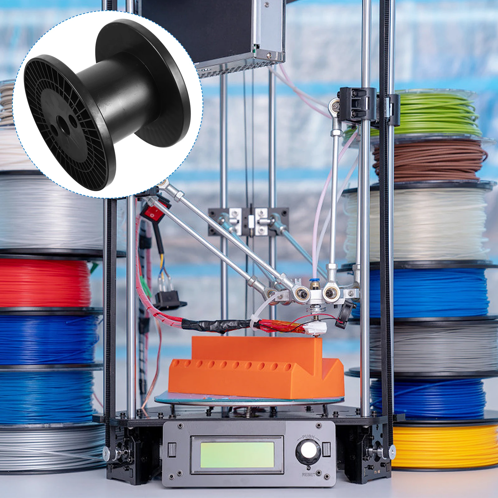 

Plastic Spool Cable Reel Holder Cord Storage Organizer Wheel Steel Wire Extension Tool Organisers