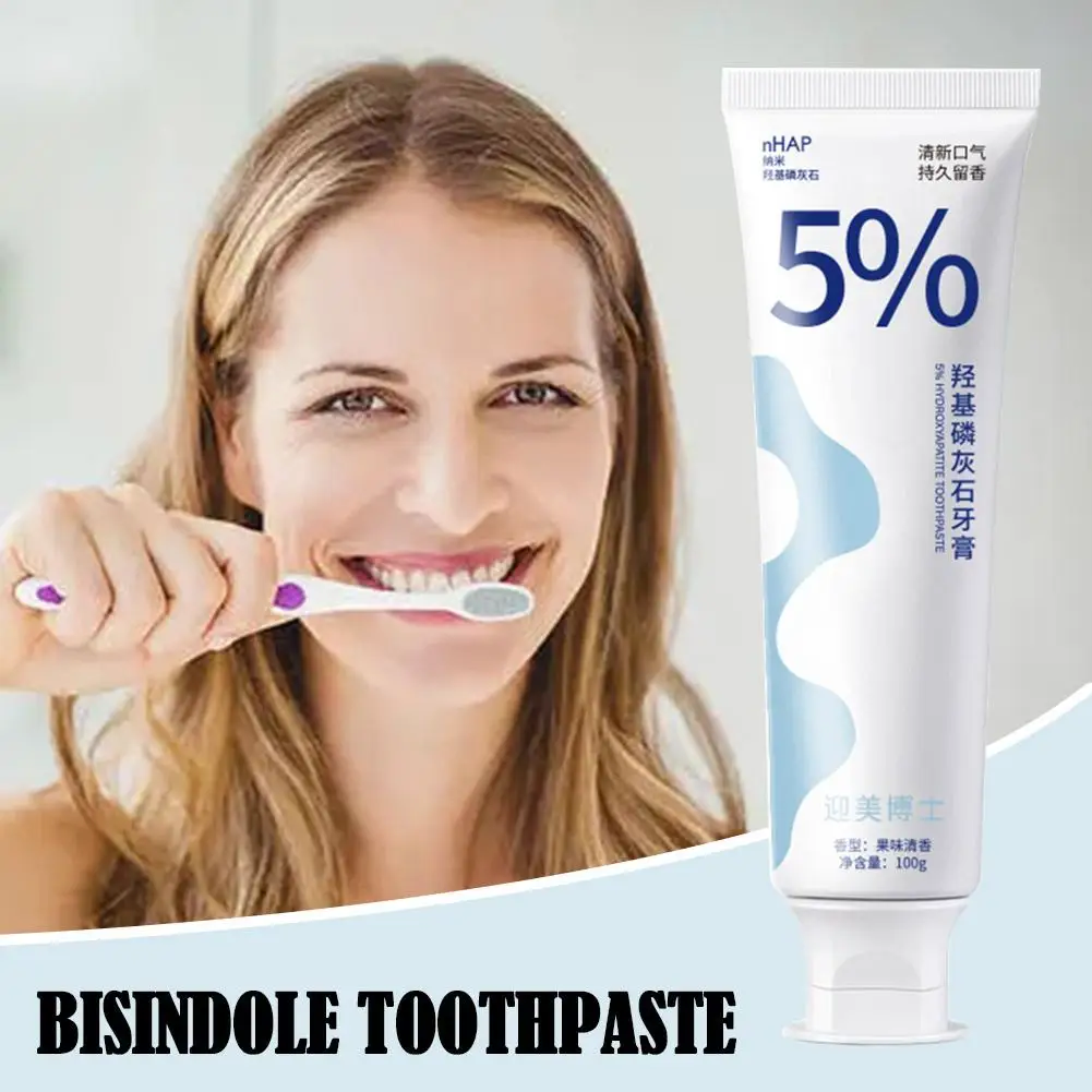 Pasta de dientes bisindol blanqueadora, pasta de dientes blanqueadora, brillo de aliento fresco, eliminación de manchas, reducción de amarillo, cuidado de encías dentales, Oral P6Y7