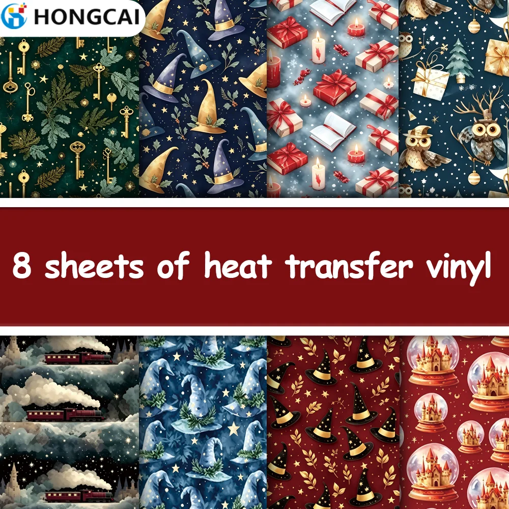 8Pcs Soft Touch Forest Iron-on Vinyl, Lightweight Summer Wear, Fresh Tree Art for Chiffon Shirts & Short Sleeve Tees