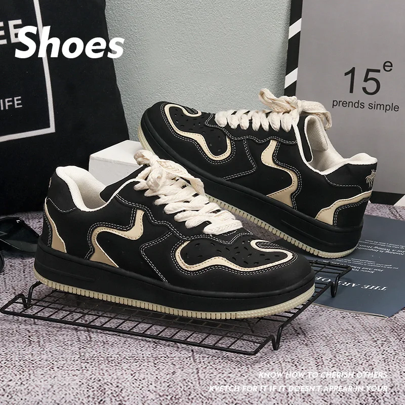 

New Style Men and Women's Couples Fashion Board Shoes Colored Thick Sole Heightened Student Sports Shoes Versatile Casual Shoes