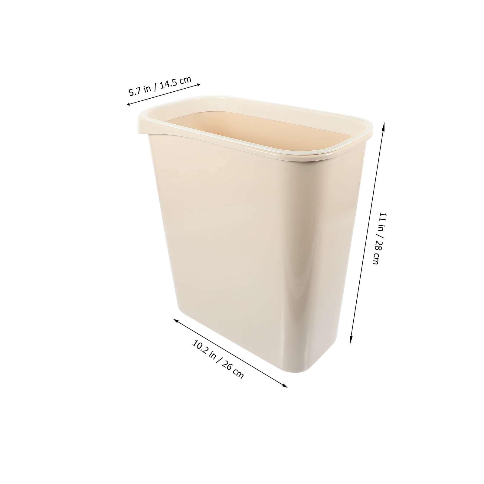 

Trash Can Kitchen Garbage Bucket No Lid Pressing Ring Household Waste Basket Bathroom Office Bedroom Narrow Space Slim Plastic