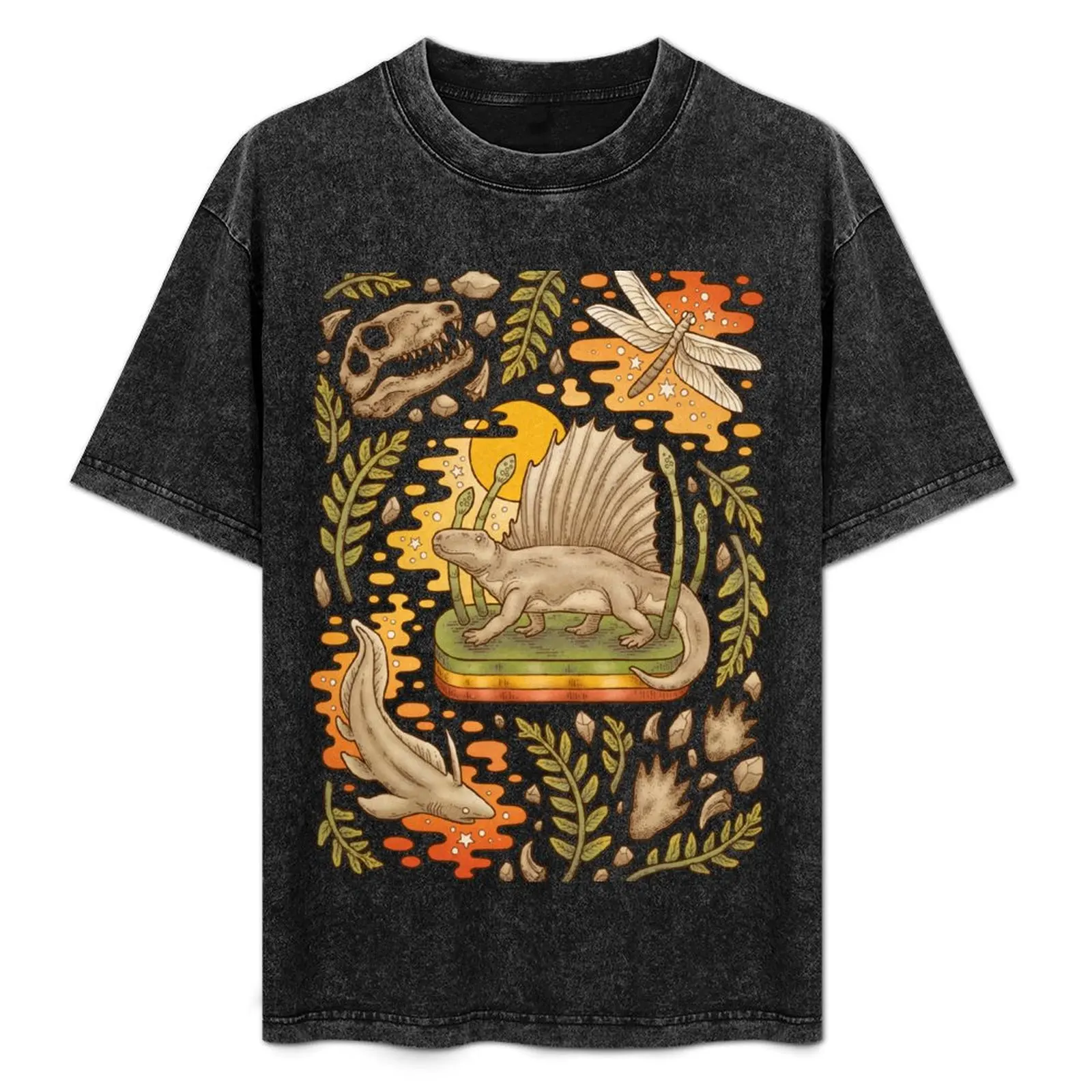 Daydream Dimetrodon | Natural History Art | Permian Prehistoric Life T-Shirt graphic shirts summer top mens tall t shirts