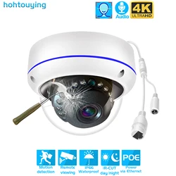 5MP Metal Fixed Dome POE IP ONVIF H.265 Audio CCTV Camera 4mp FaceDetection Vandalproof IP66 Outdoor Security Video System XMEYE