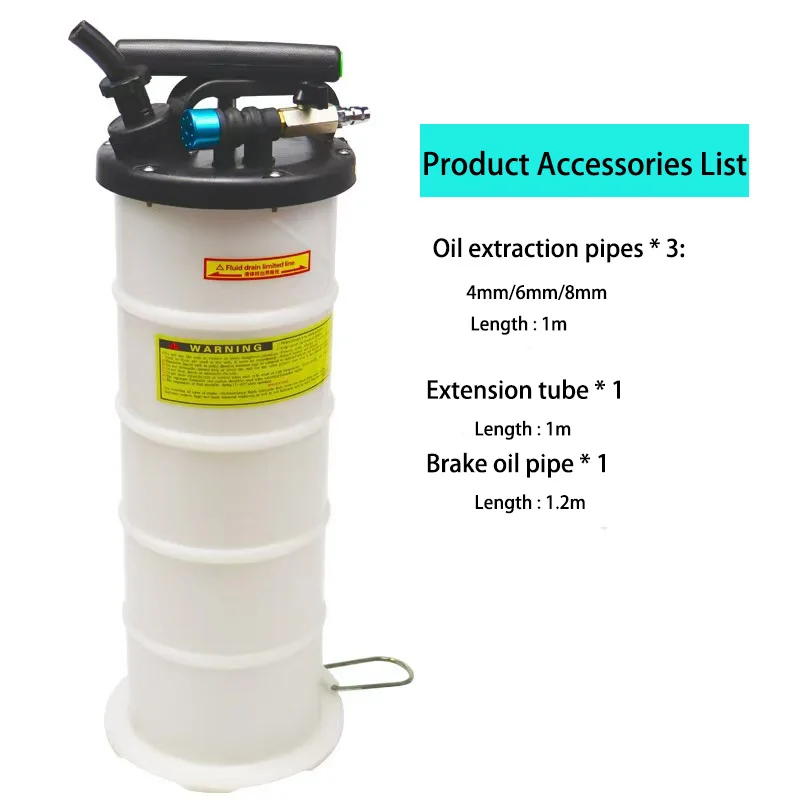 6.5L Manual Fluid Extractor Manual And Pneumatic Dual Use Fluid Extractor Refueling Replacement Tool Oil Extractor Pump
