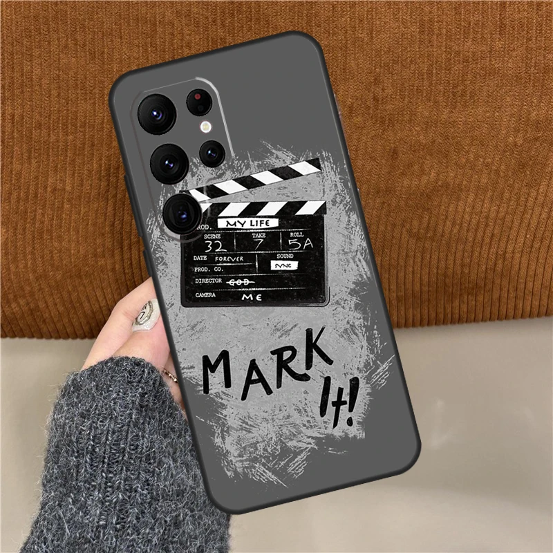 Film Movie maker Clapperboard Take For Samsung Galaxy S23 Ultra S22 Plus S21 S9 S10 Note 10 20 Ultra S20 FE Cover Phone Shell