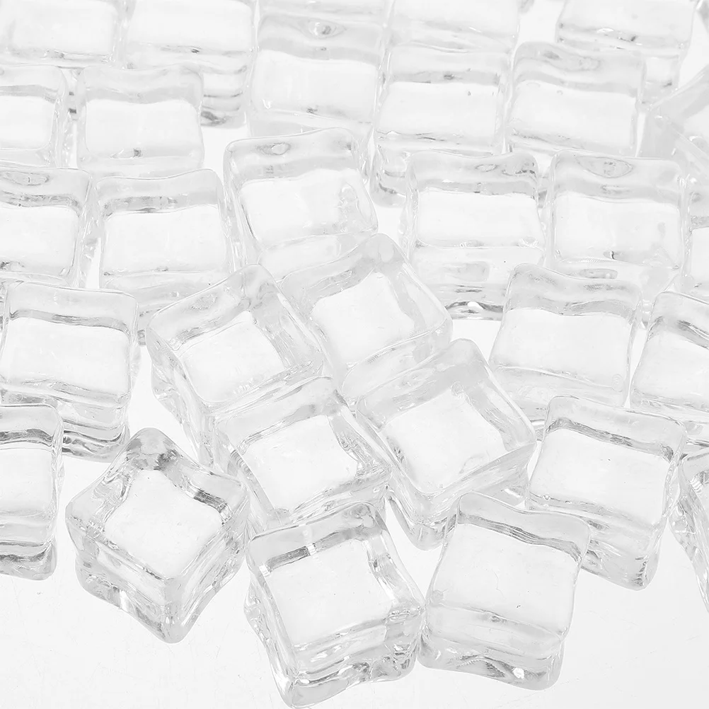 120 قطعة مكعبات ثلج من الأكريليك الشفاف غير قابلة للاذوبان وقابلة لإعادة الاستخدام لحشو المزهرية مبعثر طاولة الحفلات 18 مللي متر #5