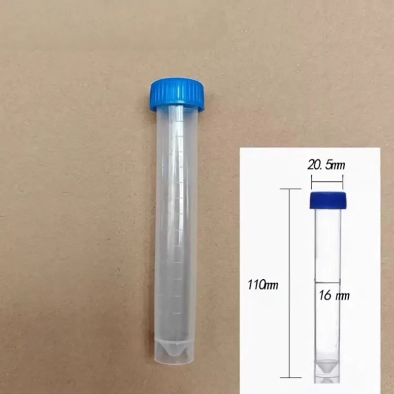 

100 pcs/pack 15ml long screw-top flat-bottom freezing tube/freezing tube EP tube centrifuge tube large capacity thickened