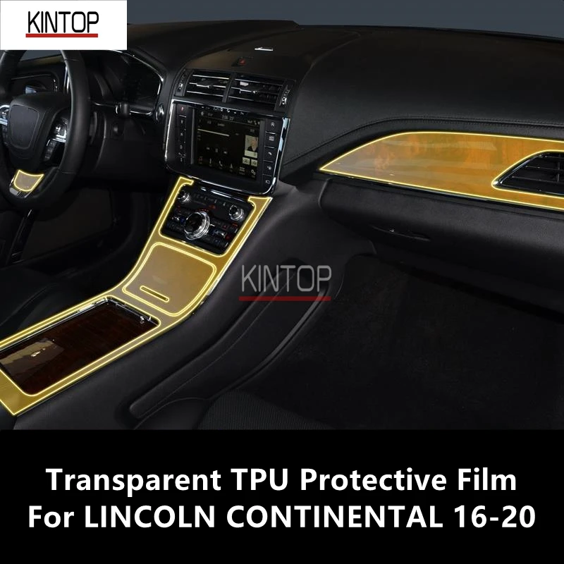 For LINCOLN CONTINENTAL 16-20 Car Interior Center Console Transparent TPU Protective Film Anti-scratch Repair Film Accessories