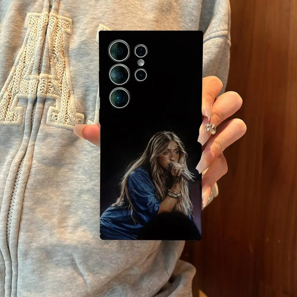 Singer T-Tate Mcrae Phone Case For Samsung S25 Shell GalaxyS24Ultra 23plus S22 21 A56 36 Glossy Film Hard PC Cover