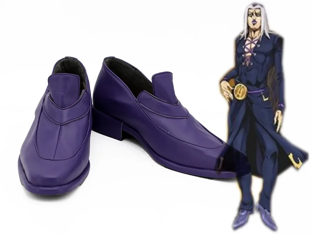 

JoJo's Bizarre Adventure: Golden Wind Leone Abbacchio Cosplay Shoes Purple Boots Custom Made Any Size