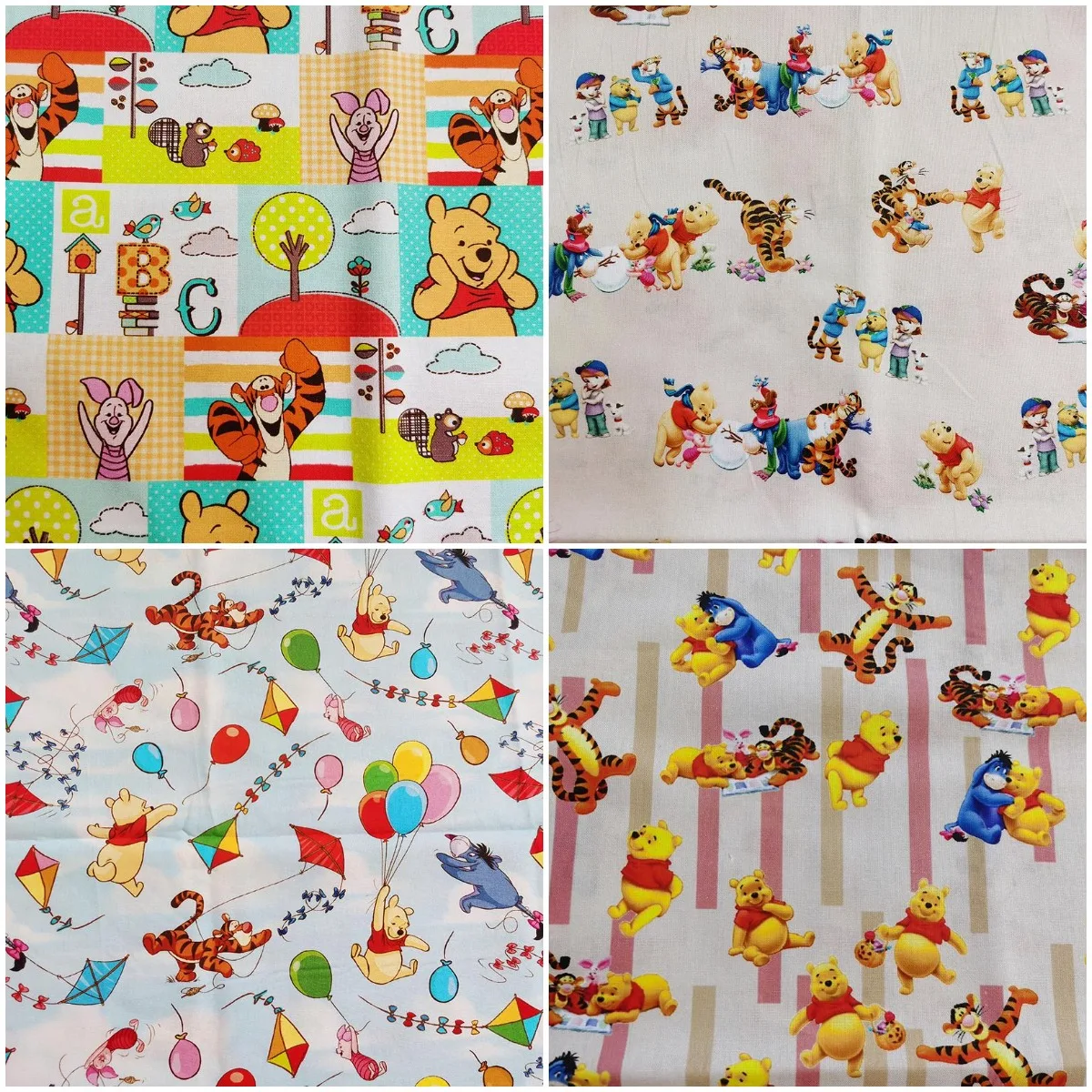 

Ткань Винни-Пух, ширина 110 см, 100% хлопок, ткань для шитья одежды, платьев, Лоскутов, ткани Disney, рукоделие «сделай сам»