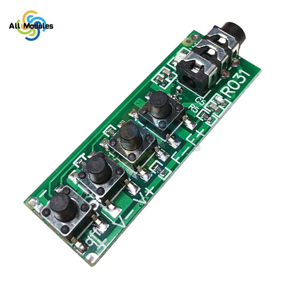 RDA5807 FM Stereo Radio Receiver Board Module Two-channel Stereo 76.0MHz~108.0MHz Frequency Modification DC 2.8V-12V FM Radio