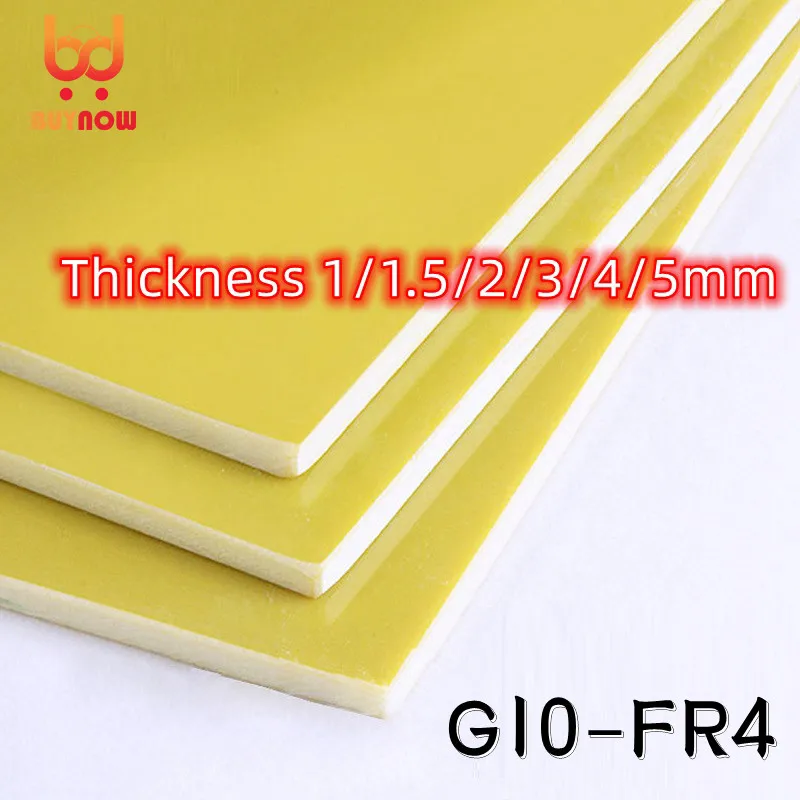 

3240 Epoxy Resin Insulating Board G10 FR4 Glass Fiber Bakelite Electrical Lithium Battery Processing Engraving Cutting Yellow